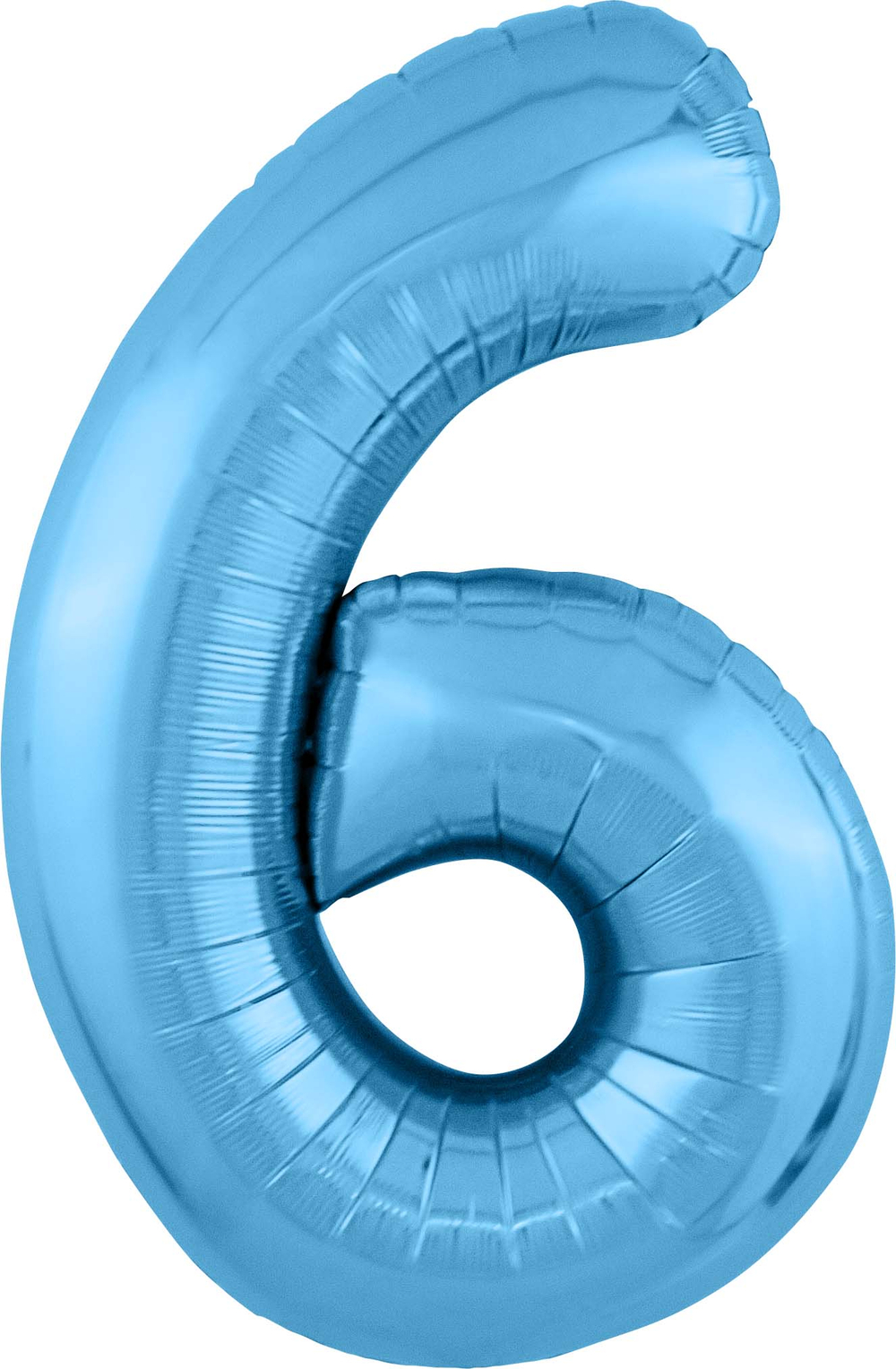 Цифра 6 голубой 40” ж80