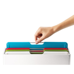 Набор разделочных досок в подставке folio regular, белый, 4 шт.