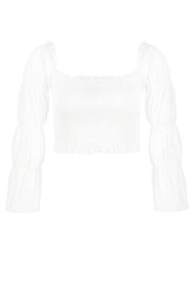 блузка NA-KD - белый(1100 001242)