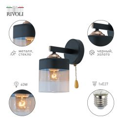 Бра светильник Rivoli Isadora 9133-401 настенный 1 х Е27 40 Вт модерн с выключателем | Rivoli