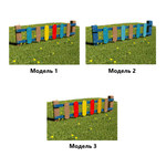 Забор уличный из экопластика Брусочки, секция 1490х500 мм