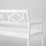 Скамья со спинкой - IKEA BONDHOLMEN/БОНДХОЛЬМЕН ИКЕА, 84х63х163 см, белый