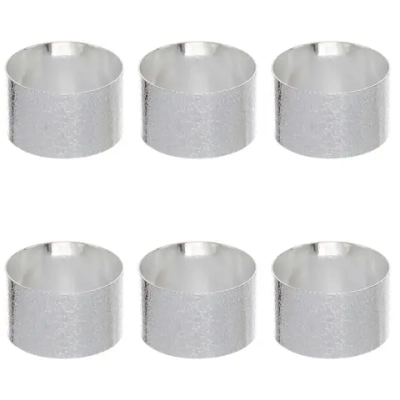 Набор колец для салфеток 6шт «Шарм» 4*3см, серебро