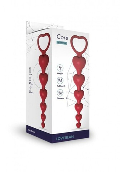 Анальная цепочка Love Beam (бордовый) (Цвет: бордовый)