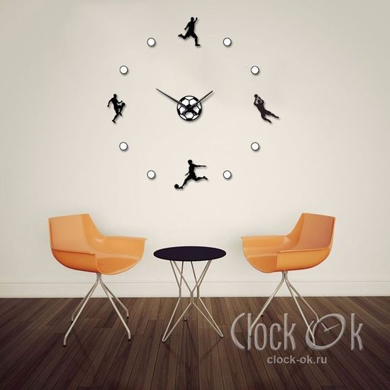 Настенные 3D часы Футбол