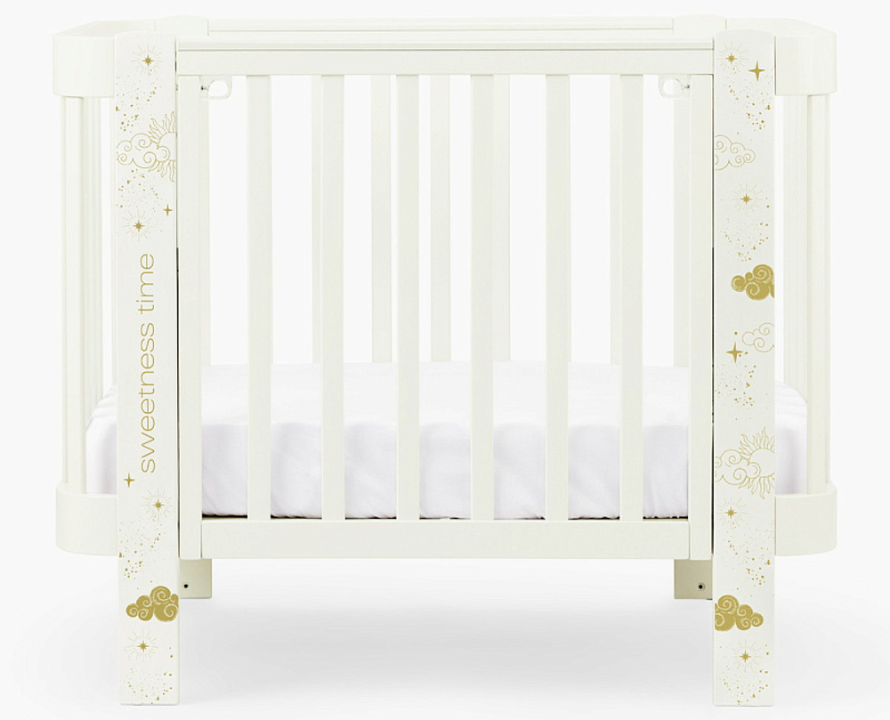 Детская кроватка-трансформер Happy baby Mommy Love в комплекте с расширением 160х70 milky