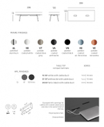 Стол ламинированный с каналом для протяжки проводов Scab Design Squid OF, голубой, черный fenix