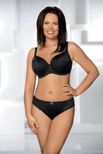 Элегантный бюстгальтер plus size с уплотненными чашками из нежной микрофибры (Размер: 95F) (Цвет: бежевый)