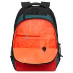 Рюкзак Grizzly, 32*45*23см, 2 отделения, 4 кармана, анатомическая спинка, черный-оранжевый