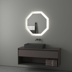 Зеркало Evoform с LED-подсветкой 25,5 W 80х80 см Сенсорный выключатель Нейтральный белый свет
