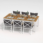 Стол обеденный Ideal Patio ТЕЛЛА  из тика 200x100 белый