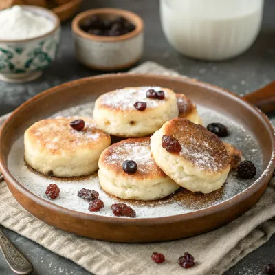 Фотография Сырники пышные с изюмом / 6 шт (500 гр) купить в магазине Афлора