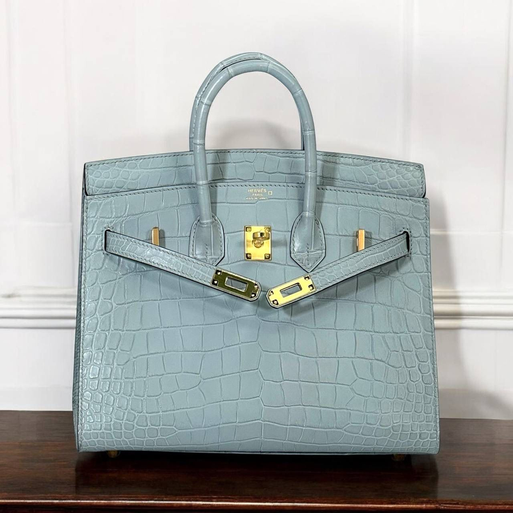 Сумка Hermes из кожи крокодила 25 см