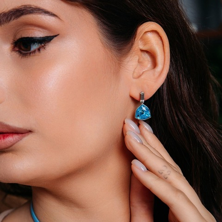 Серьги Fiore Luna Aquamarine A2110SW-E04.22 BL/S