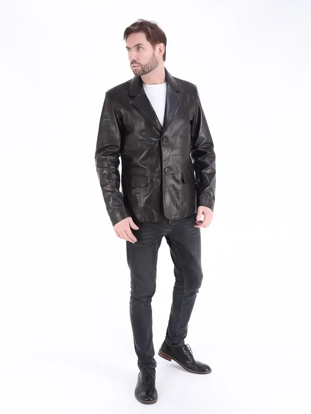 Куртка мужская кожаная , блейзер мужской