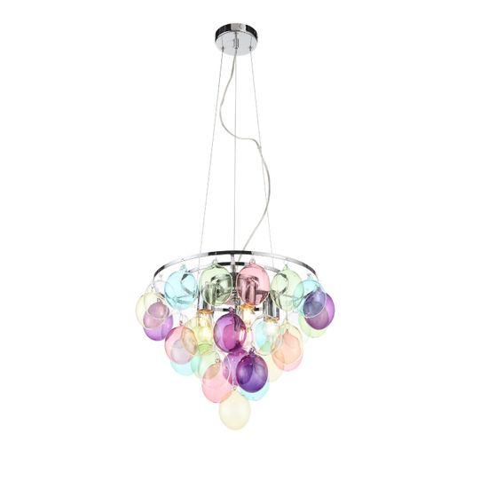SL432.153.05 Светильник подвесной ST-Luce Хром/Разноцветный E27 5*60W SOSPIRO