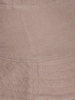 Бежевая детская панама на лето с завязками