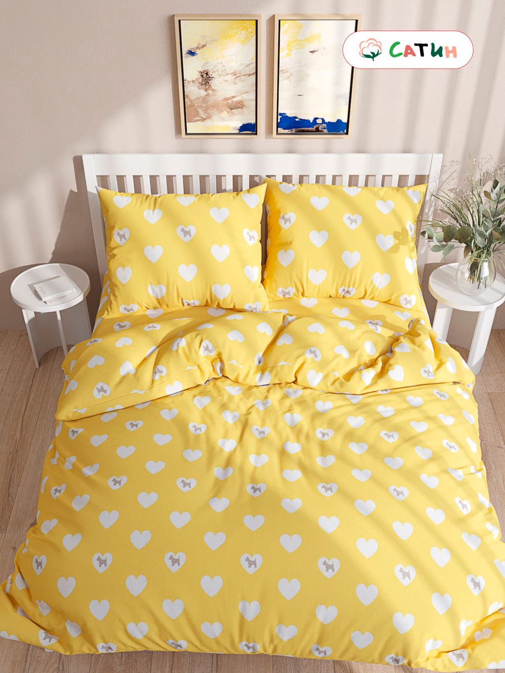 Простынь на резинке сатин Milky Garden "Жизель" 140x200 см