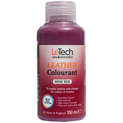 LeTech Expert Line Краска для кожи (Leather Colourant) Wine Red, 100мл