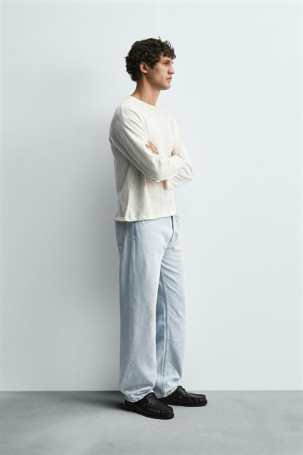 ZARA ДЖИНСЫ STRAIGHT FIT, ГОЛУБОЙ