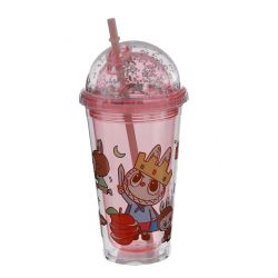 GAEM Стакан с крышкой и трубочкой, 460 мл, L10 W10 H21 см