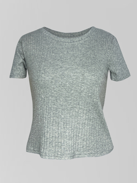 Футболка JN 911 укороченная однотоная