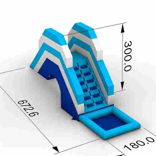 Надувная лестница для бассейна из ПВХ с бассейном, синий, 6,7*1,8*3 м