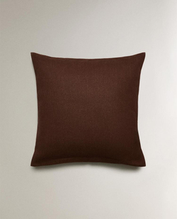 ZARA HOME ОДНОТОННАЯ НАВОЛОЧКА, КОРИЧНЕВЫЙ