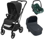 Детская коляска Maxi-Cosi Leona² Oria 3 в 1 с автокреслом CabrioFix Essential green 1204390110 Twillic Black/1507750111 Essential Graphite