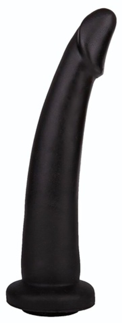 Черный анальный фаллоимитатор с зауженным кончиком - 13 см. (Цвет: черный)