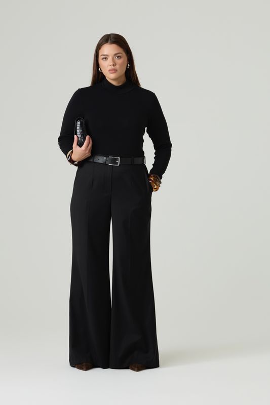 Водолазка с шерстью мериноса, черный