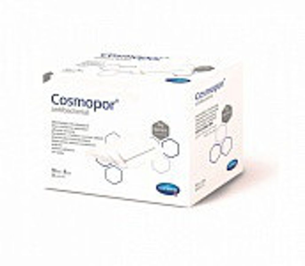 Cosmopor Antibacterial 10см х 8см,25 шт/Космопор Антибактериал пластырные повязки с серебром