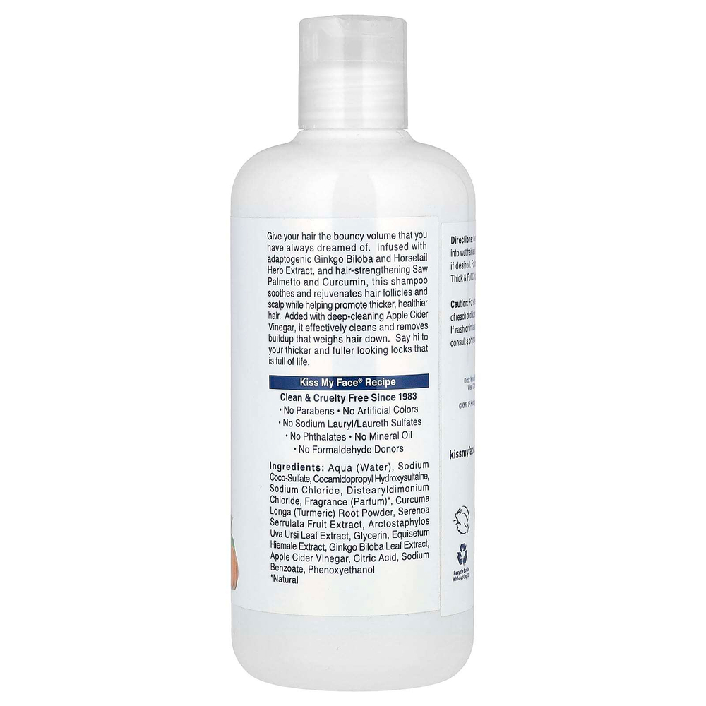 Kiss My Face, Густой и насыщенный шампунь, для тонких, тонких волос, 473 мл (16 жидк. унц.)