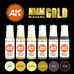 Набор акриловых красок AK Interactive NMM (Non Metallic Metal) Gold Set