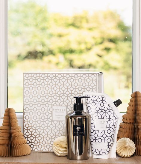 Gentlemen in silver, набор моющий гель для рук и рефилл Cosmetics, Baobab Collection