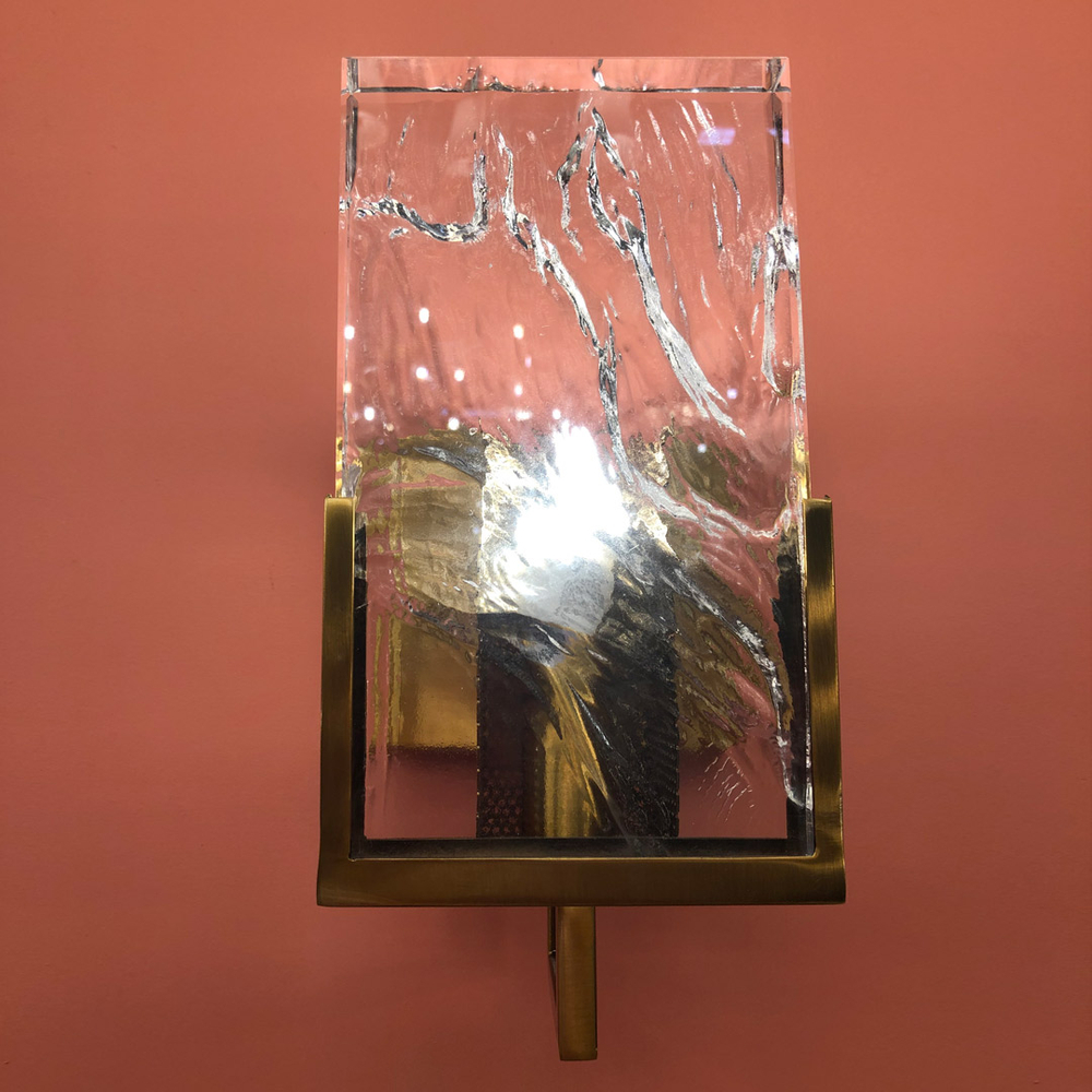 Бра Cloyd MINERAL W1 / выс. 30 см - хрусталь - латунь темная (арт.20098)