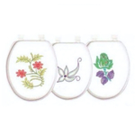 Сиденье для унитаза мягкое "VANNA LUX" с вышивкой в ассортименте