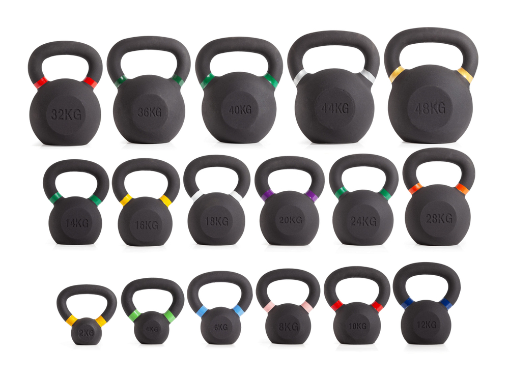Гиря чугунная с цветным кольцом 20 кг (модель: К-3) VictoryFit VF-KCR200
