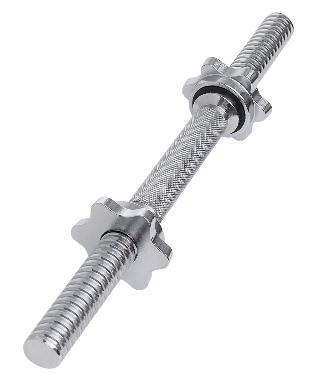 Гриф гантельный BB-107 d=25 мм, металлический, хромированный, 35 см