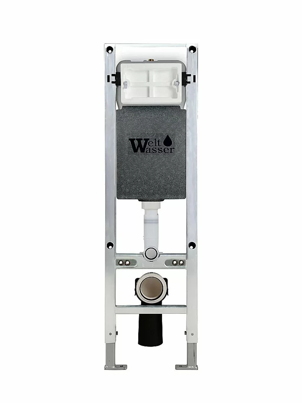 Унитаз подвесной WeltWasser WW GELBACH 10000012010 с крышкой микролифт, безободковый, смыв торнадо, в комплекте с инсталяцией, серый матовый