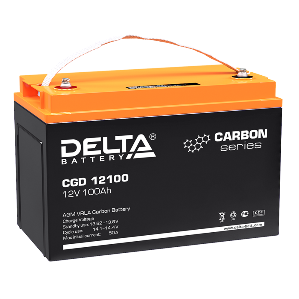 Аккумуляторная батарея DELTA CGD 12100 [100Ah / 12V / AGM+CARBON]