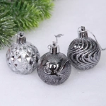 Набор ёлочных украшений «Elegant shine» 4 см (30 предмета), Графит