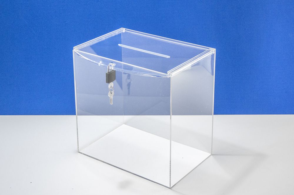 Ящик для анкет 300х200х300 из оргстекла 3 мм прозрачный