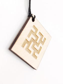 Деревянный славянский оберег Цветок папоротника