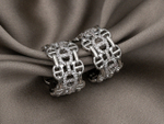Серьги-Кольца "Hermes" 23мм, со стразами