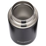 Термос 1 л для еды/напитков с широким горлом, BOOMHOUSE (БУМХАУС) LUNCH, нержавеющая сталь SUS304, черный, 700327