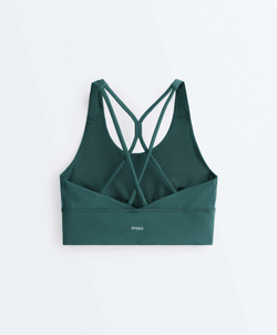 Oysho Спортивный бюстгальтер с бретелями на спине, бутылочный