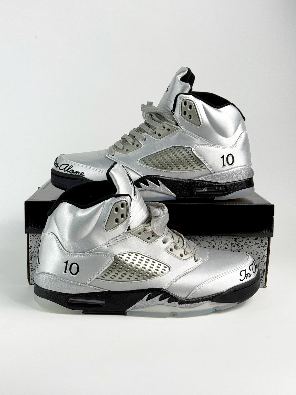 Кроссовки Nike Air Jordan 5 Retro Wings #B112 (сереб.)