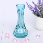Ваза стеклянная «Муза» 4*16см бирюзовая