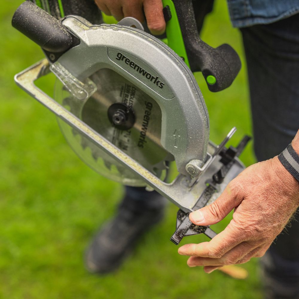 Аккумуляторная циркулярная пила Greenworks GD24CS, 1500907,24v, без АКБ и ЗУ